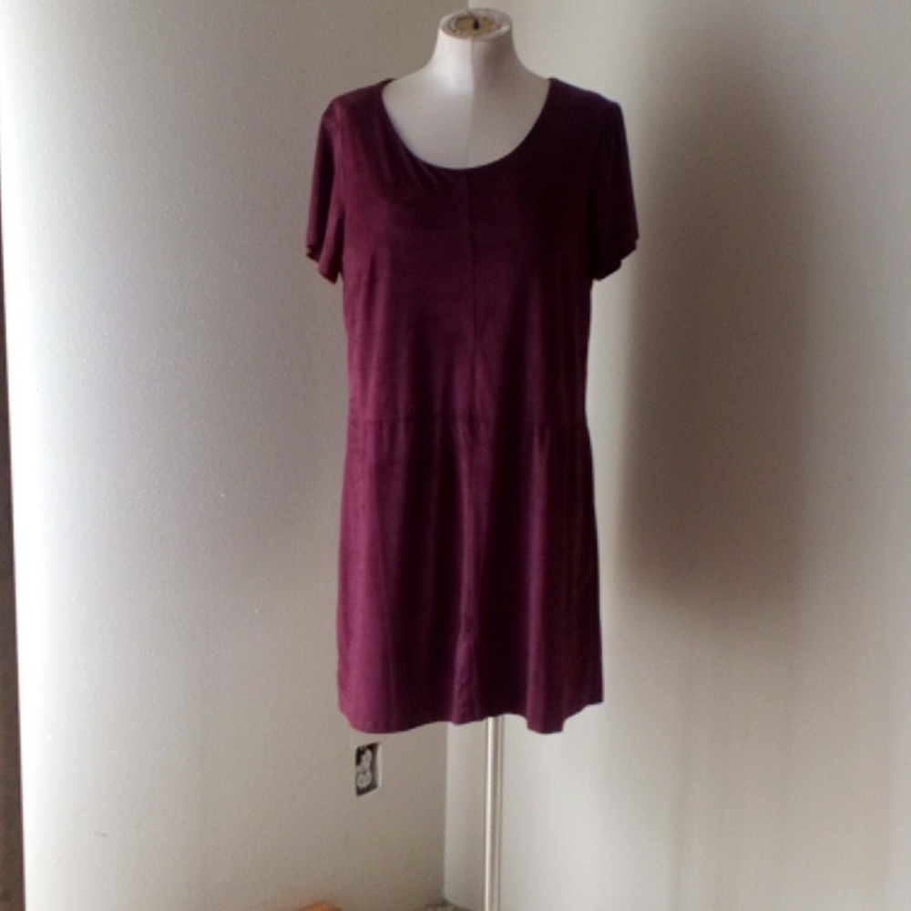 Women's dress NWT bobeou wine XL velvet open flow